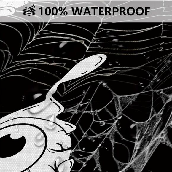 Halloween Shower Curtain Horror Scary Eyeball Shower Curtain for Bathroo… - Picture 4 of 7
